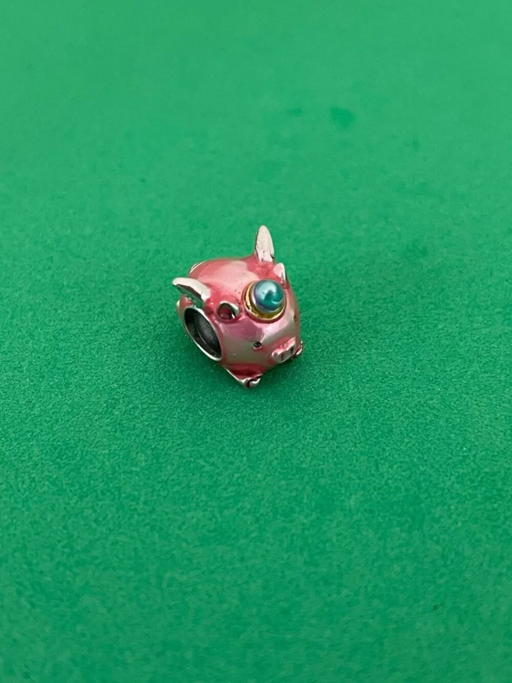 Pandora Flying Unicorn Pig Charm silver Charm - Picture 2 of 8